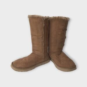 Womens UGG Australia Brown Button Boots Size 7